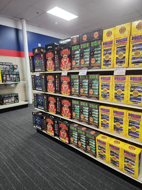 Wide view inside Keystone Wilkes-Barre near the checkout counters